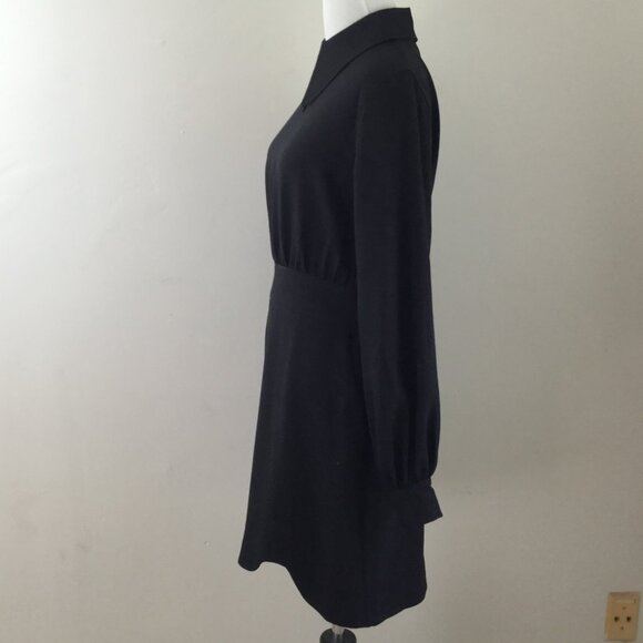 Ganni Black Peter Pan Collar Dress 38 - Picture 4 of 12